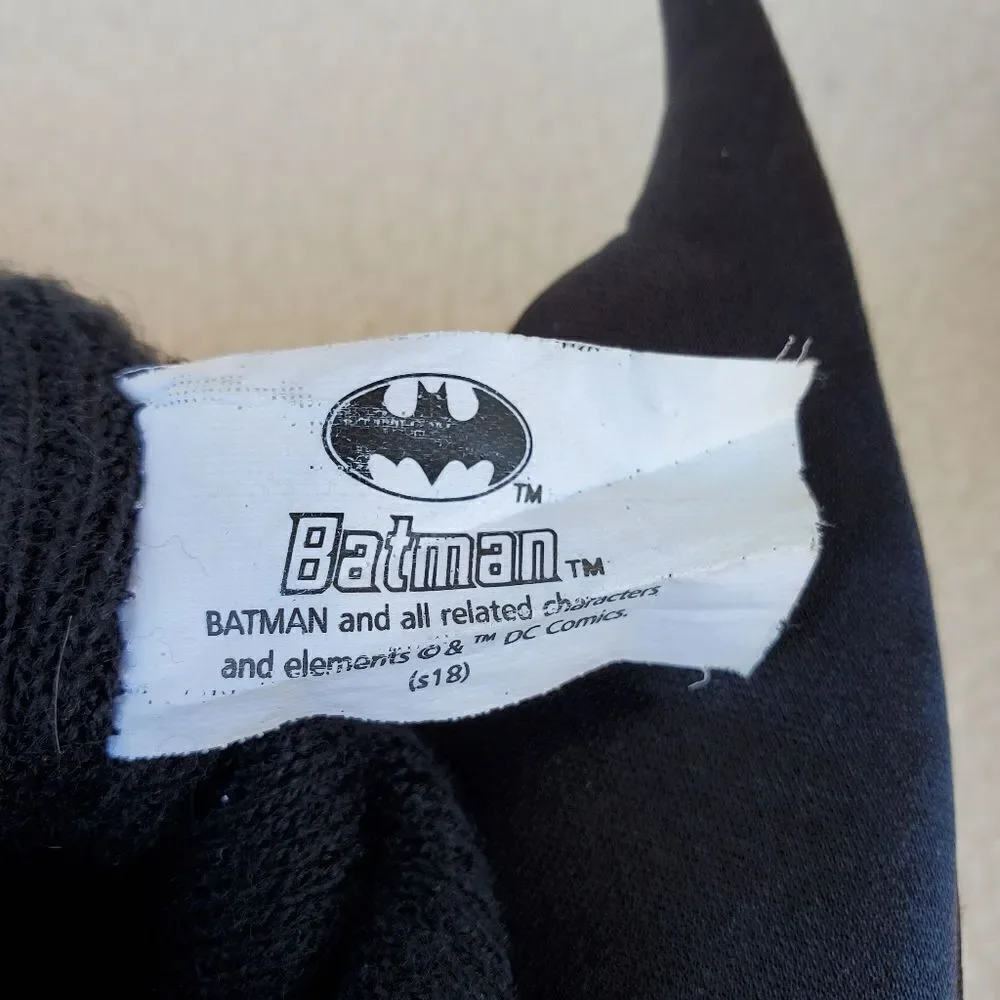 Batman black and yellow sock top plush slippers